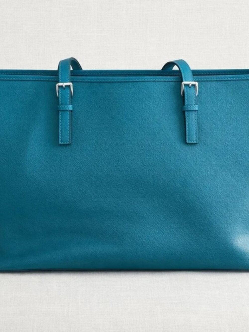 New Michael Kors Blue/Green Tote Bag Purse - Picture 3 of 13